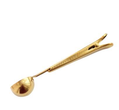 Stainless Steel Coffee Clip Spoon - Multi-Function Scoop and Clip