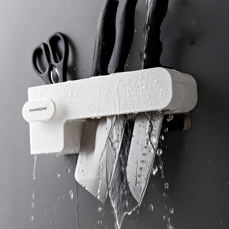 Modern Simple Plastic Kitchen Knife Rack - 10.6x8.5x26.0cm