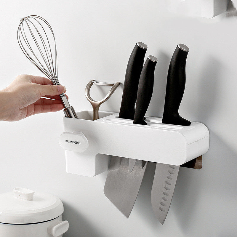 Modern Simple Plastic Kitchen Knife Rack - 10.6x8.5x26.0cm