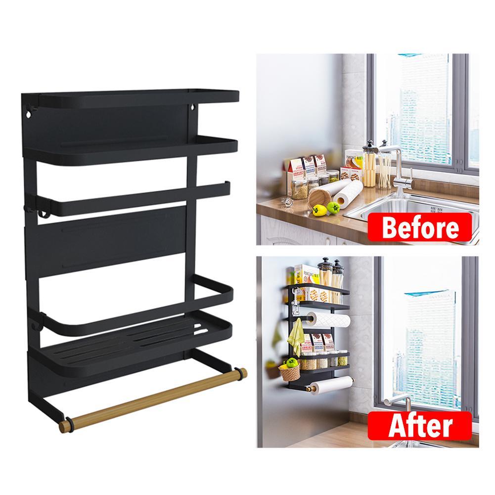 Magnetic Refrigerator Shelf - Wall-Mounted, Durable Metal, Anti-Rust & Scratch-Resistant