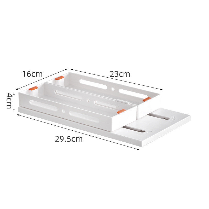 Under Sink Pull-Out Spice Rack - Single/Double Layer, Fashionable & Simple Design