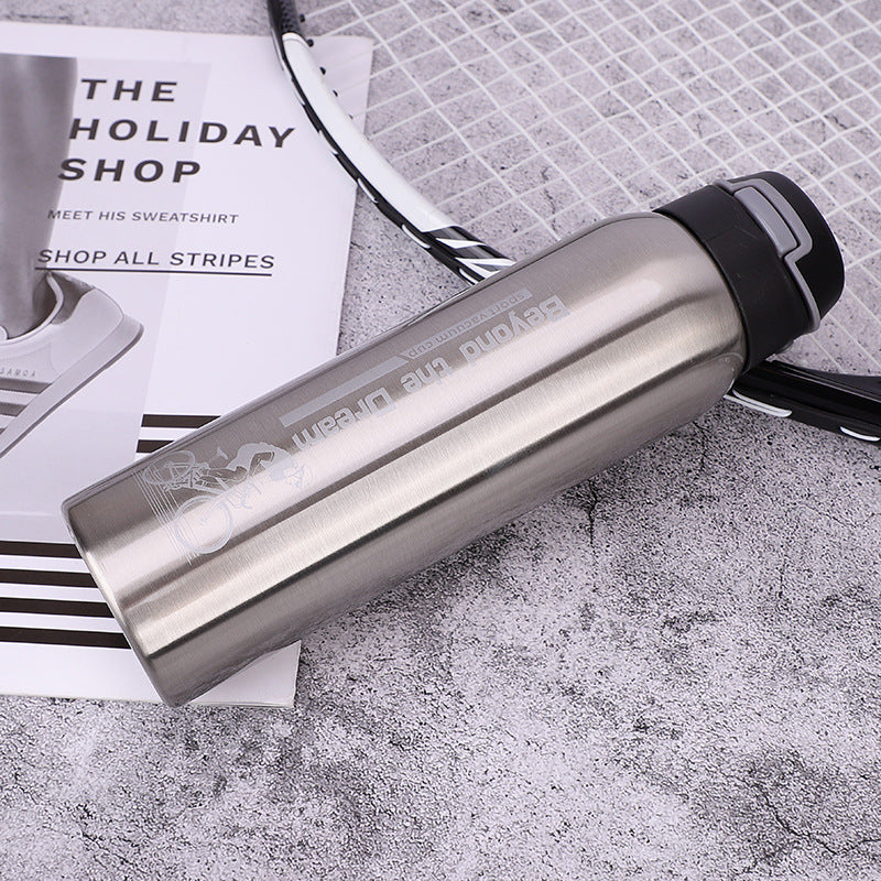Insulated Bike Water Bottle - 500ml Stainless Steel Sports Kettle for Hot & Cold Drinks