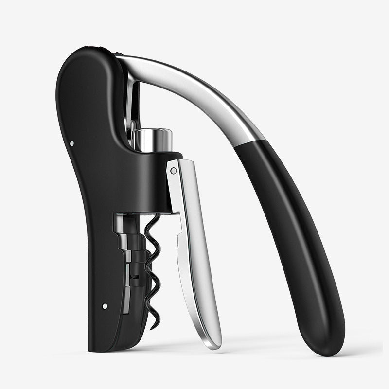 Professional Wine Opener with Foil Cutter - Zinc Alloy, Quick and Easy Cork Removal