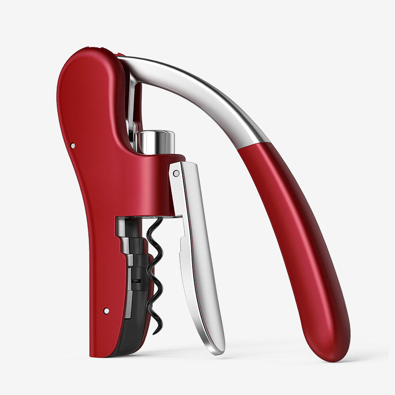Professional Wine Opener with Foil Cutter - Zinc Alloy, Quick and Easy Cork Removal