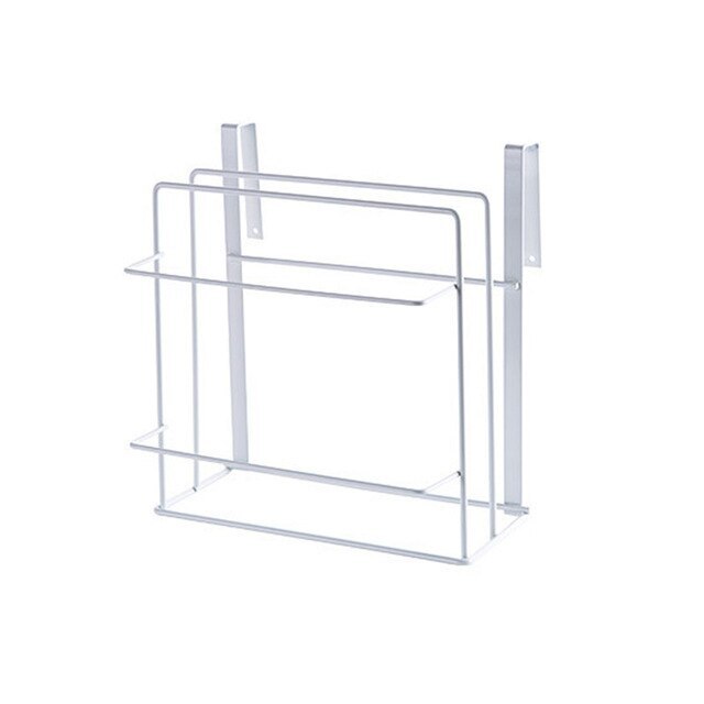 Double Layer Towel Rack & Chopping Board Holder - Nail-Free, Durable Iron, Space-Saving