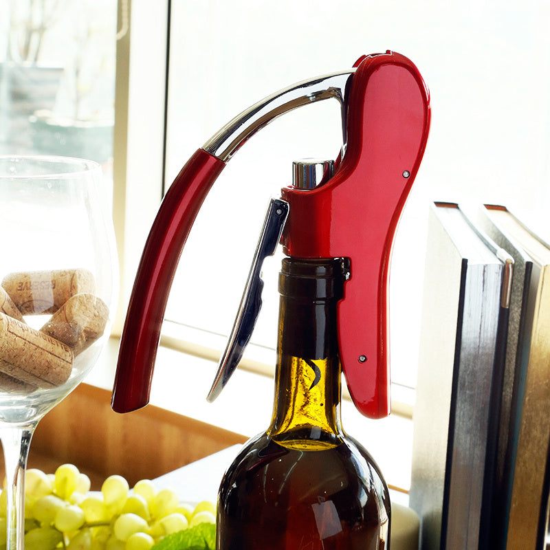 Professional Wine Opener with Foil Cutter - Zinc Alloy, Quick and Easy Cork Removal