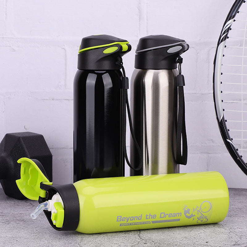 Insulated Bike Water Bottle - 500ml Stainless Steel Sports Kettle for Hot & Cold Drinks