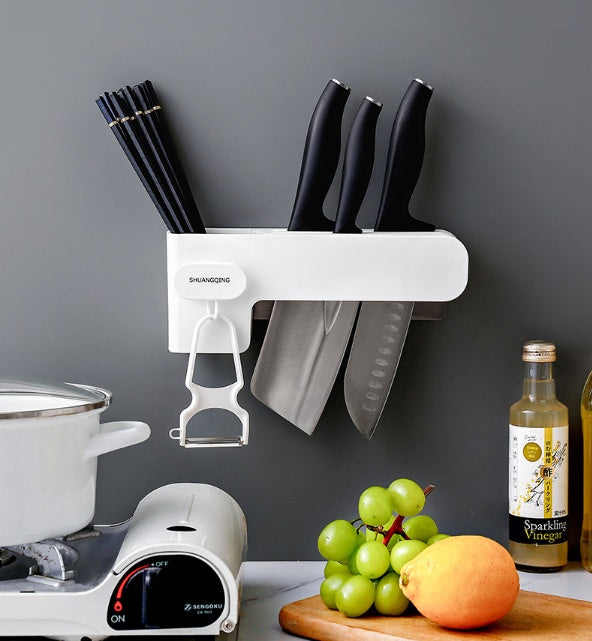Modern Simple Plastic Kitchen Knife Rack - 10.6x8.5x26.0cm