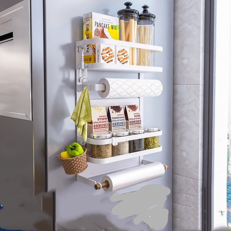 Magnetic Refrigerator Shelf - Wall-Mounted, Durable Metal, Anti-Rust & Scratch-Resistant