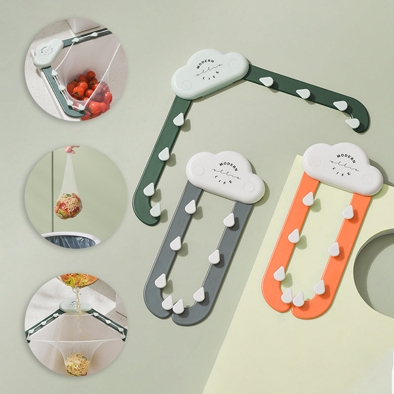 Triangular Cloud Sink Drain Rack - Premium PP, Space-Saving Design, Effective Garbage Filter