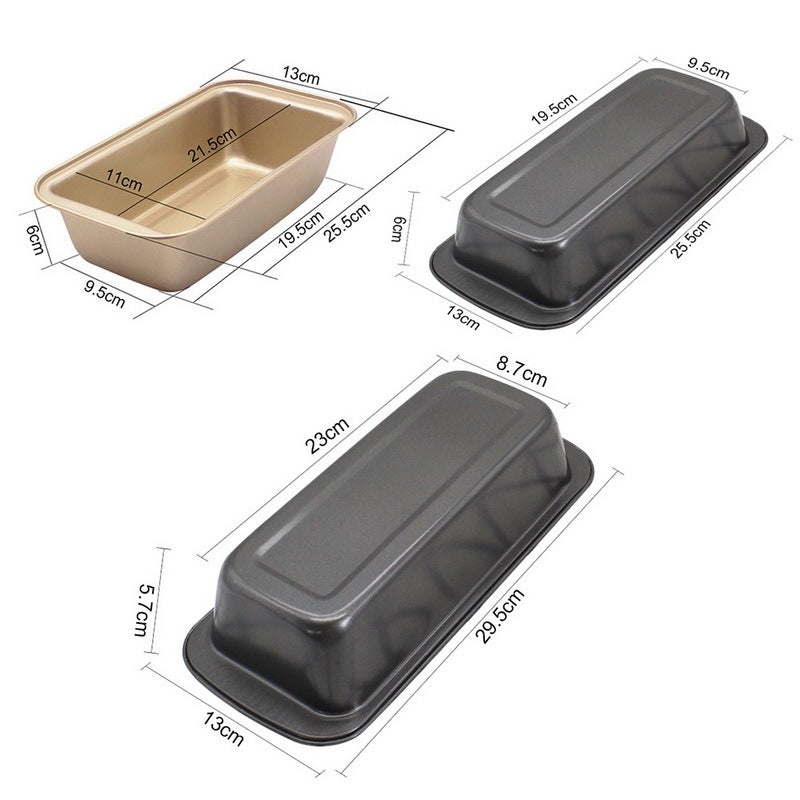 Versatile Toast Bread Mold - High-Quality Carbon Steel, Non-Stick, Rectangular, Multiple Colors