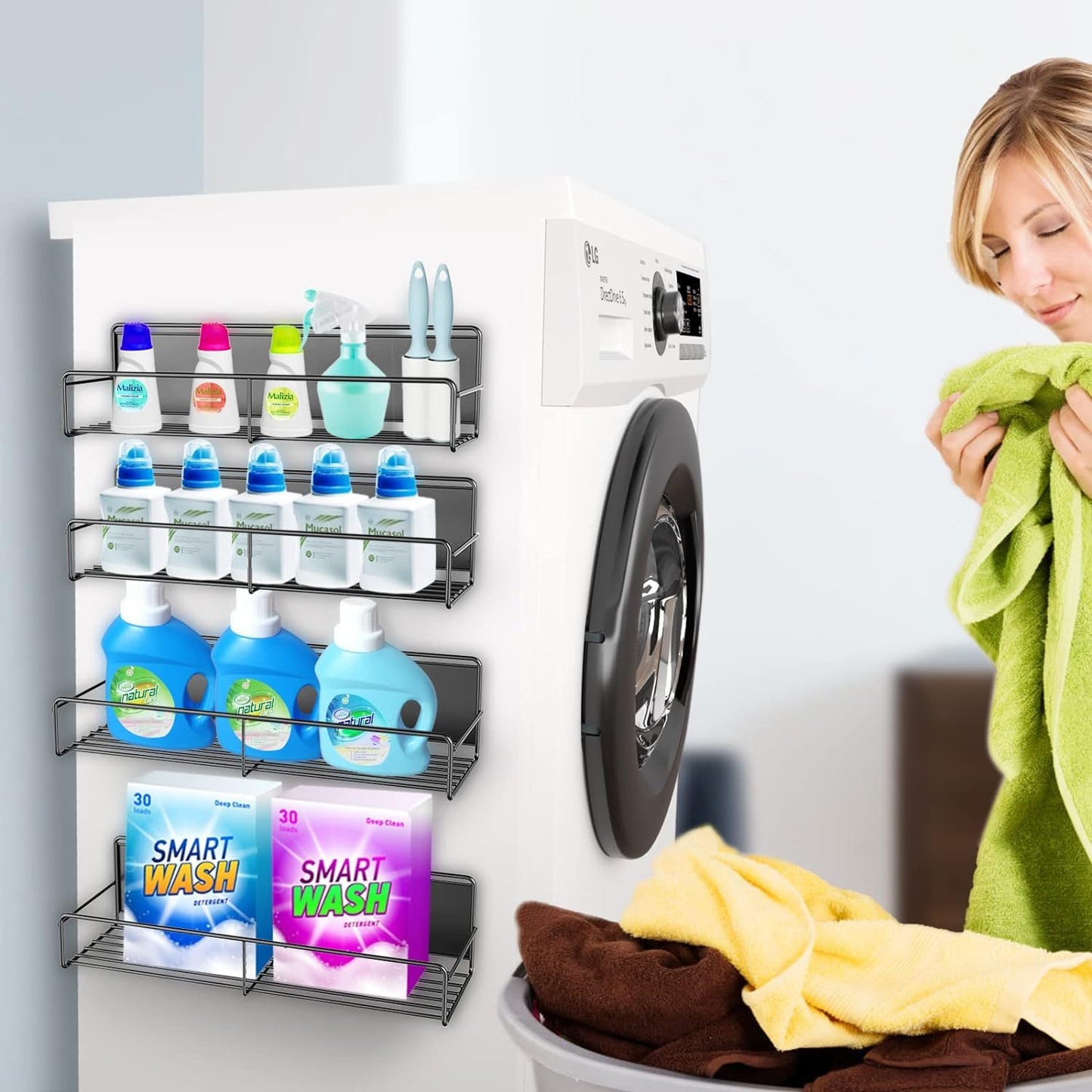 Magnetic Spice Rack for Refrigerator - 4 Pack, Durable & Rust-Resistant, Easy Installation