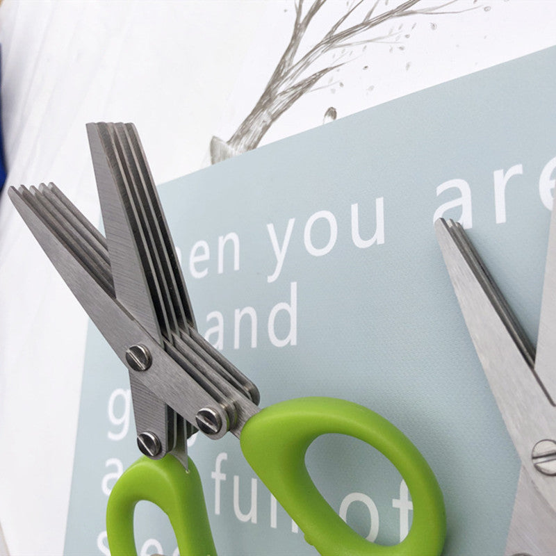 Multifunctional Stainless Steel Kitchen Scissors - V-Shaped, Japanese Style