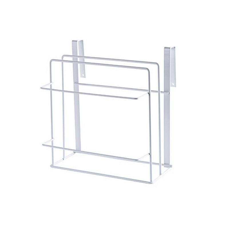 Double Layer Towel Rack & Chopping Board Holder - Nail-Free, Durable Iron, Space-Saving