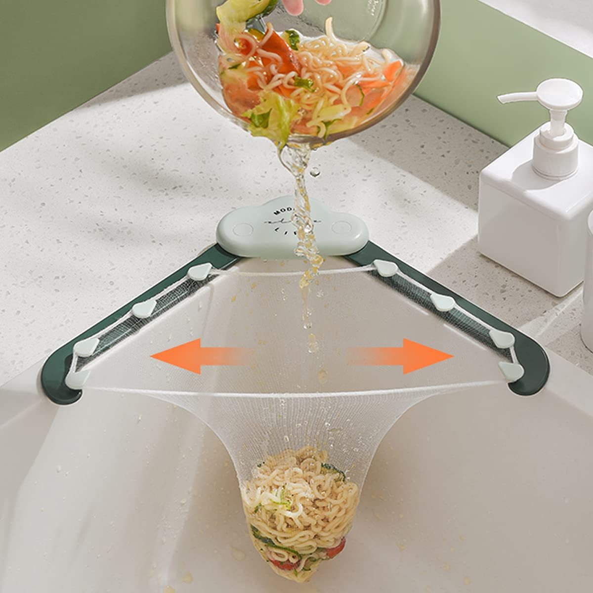 Triangular Cloud Sink Drain Rack - Premium PP, Space-Saving Design, Effective Garbage Filter