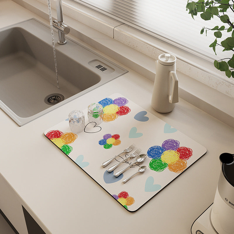 Modern Simplicity Kitchen Table Top Hydrophilic Insulation Mat - PVC, Various Colors and Sizes