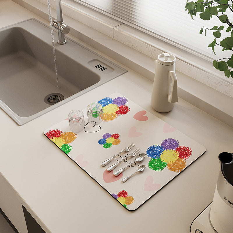 Modern Simplicity Kitchen Table Top Hydrophilic Insulation Mat - PVC, Various Colors and Sizes