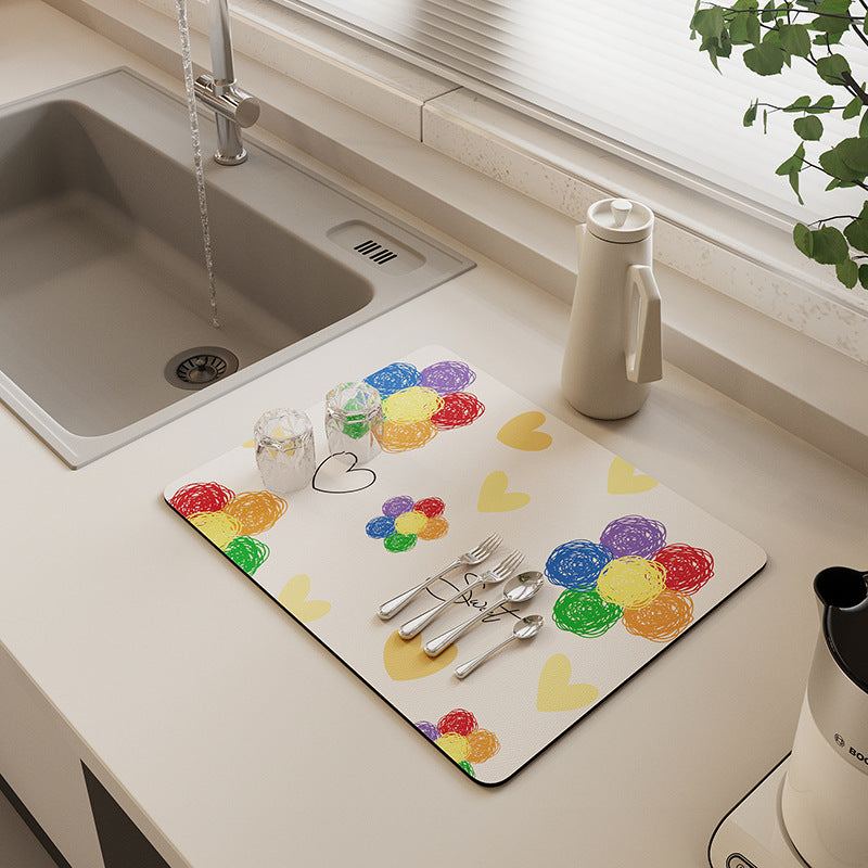 Modern Simplicity Kitchen Table Top Hydrophilic Insulation Mat - PVC, Various Colors and Sizes
