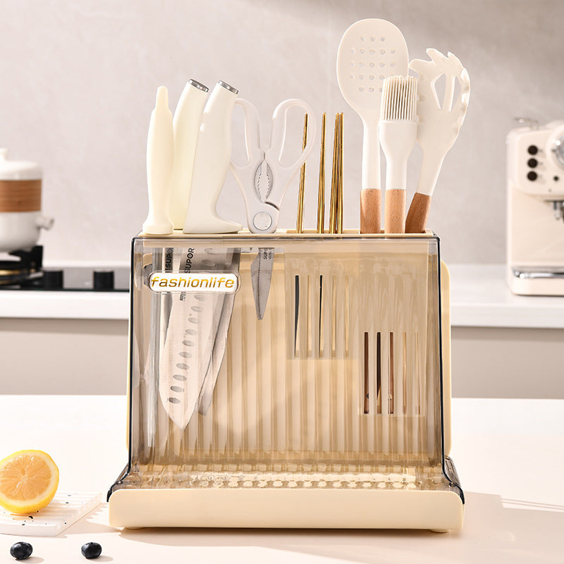 Detachable Cream Stove Storage Shelf - Multi-Functional Kitchen Organizer, PET PS Material