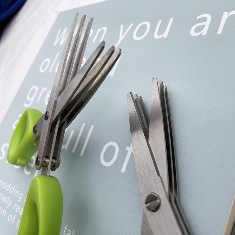 Multifunctional Stainless Steel Kitchen Scissors - V-Shaped, Japanese Style