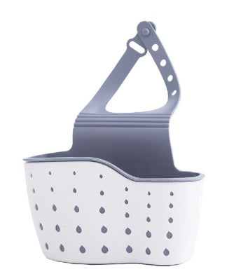 Plastic Kitchen Sink Storage Rack - TPR Rubber, 15x5x8.5cm, Light Blue/Pink/Beige