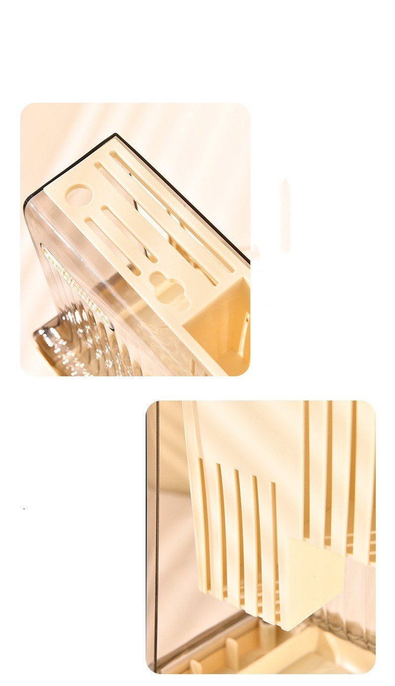 Detachable Cream Stove Storage Shelf - Multi-Functional Kitchen Organizer, PET PS Material