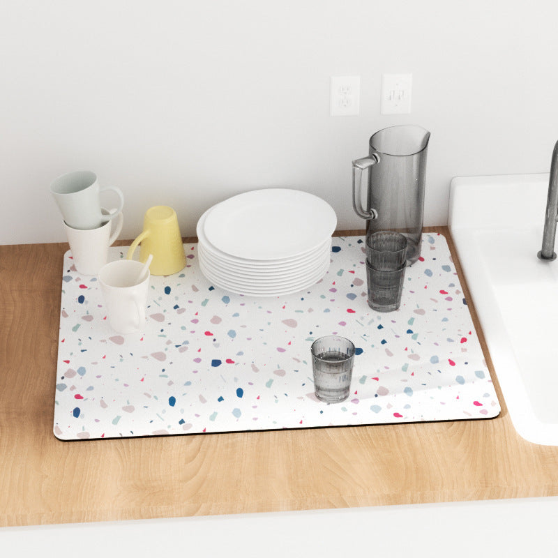 Scandinavian Style Kitchen Diatom Mud Absorbent Pad - Various Sizes and Colors