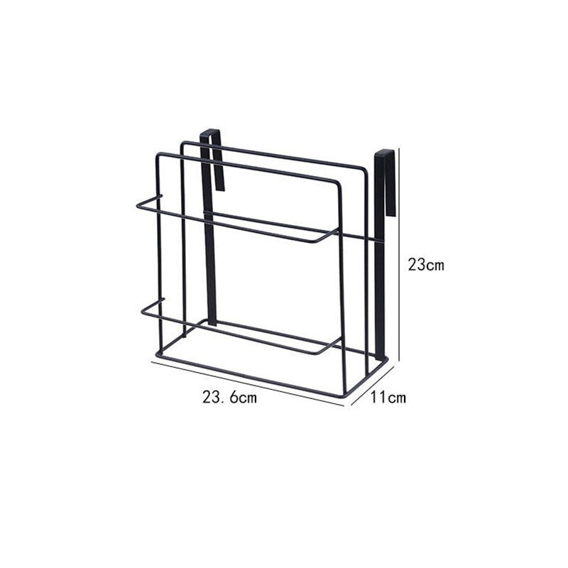 Double Layer Towel Rack & Chopping Board Holder - Nail-Free, Durable Iron, Space-Saving